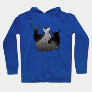 Mesmerizing Stag, Vixen, and Bull design Hoodie